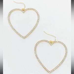 Elegant Gold Heart Hoop Earrings My Precious Heart Earrings, Gold